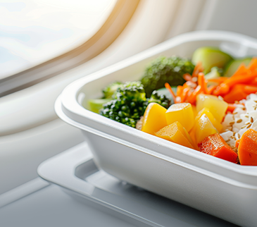 Aerolínea para catering en vuelo